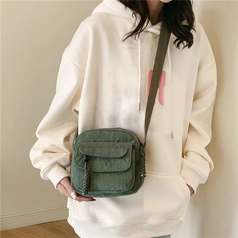 Corduroy shoulder bag - Juliana-Elly Rose