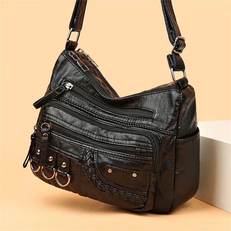 Ayla - Elegant vintage-style vegan leather handbags-Elly Rose