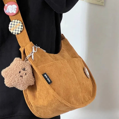 Corduroy shoulder bag - Redhima-Elly Rose