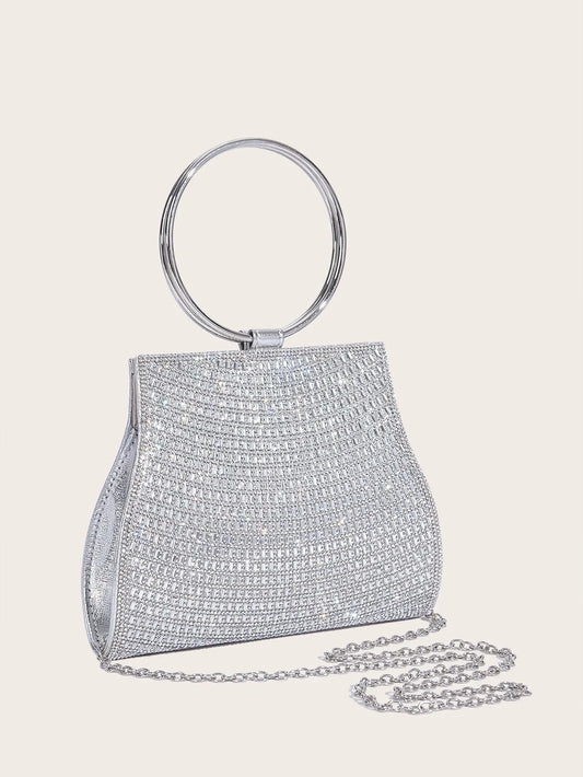 Luxury evening clutch bag in radiant satin-Elly Rose