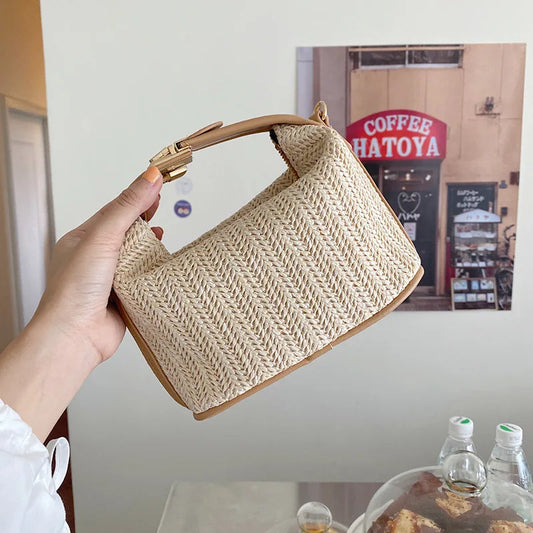 Charm by CocoStyle: straw shoulder bag-Elly Rose