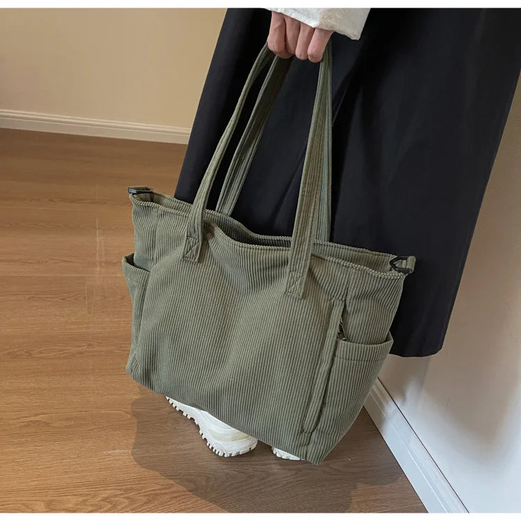 EcoTrail - Travel bag with corduroy shoulder strap-Elly Rose