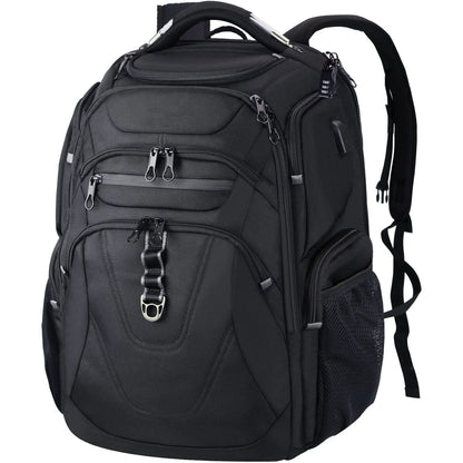 Waterproof canvas travel backpack for laptop with USB charging port-Elly Rose