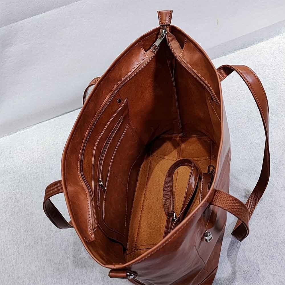 Vintage leather tote bag - Jassi-Elly Rose
