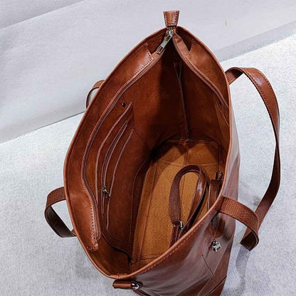 Vintage leather tote bag - Jassi-Elly Rose