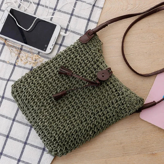 Sunkissed summer wicker shoulder bag-Elly Rose