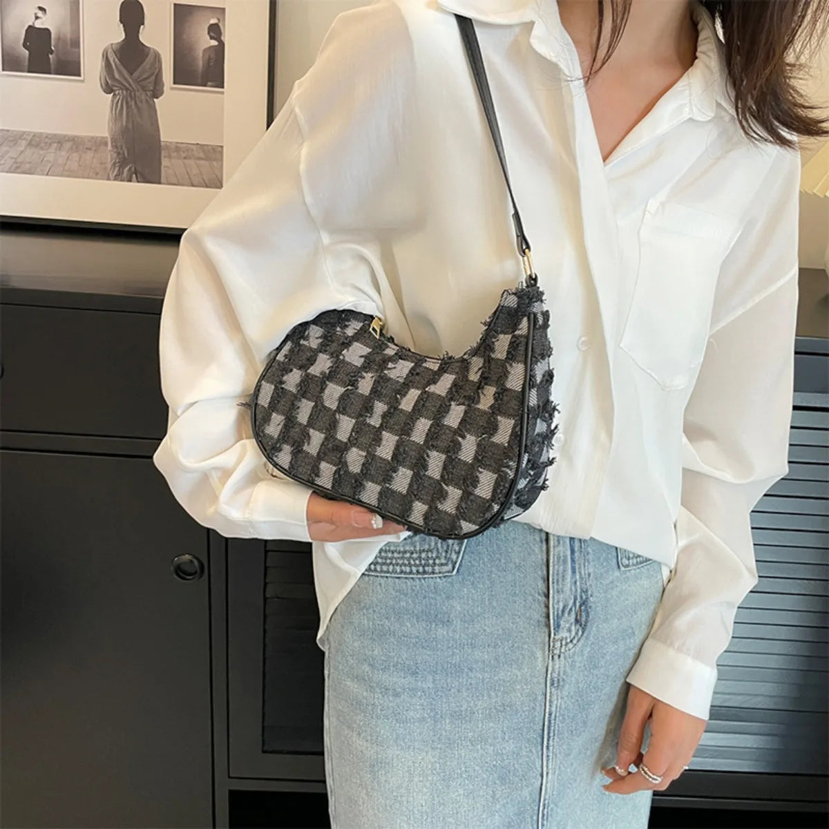 UrbanChic denim shoulder bag-Elly Rose