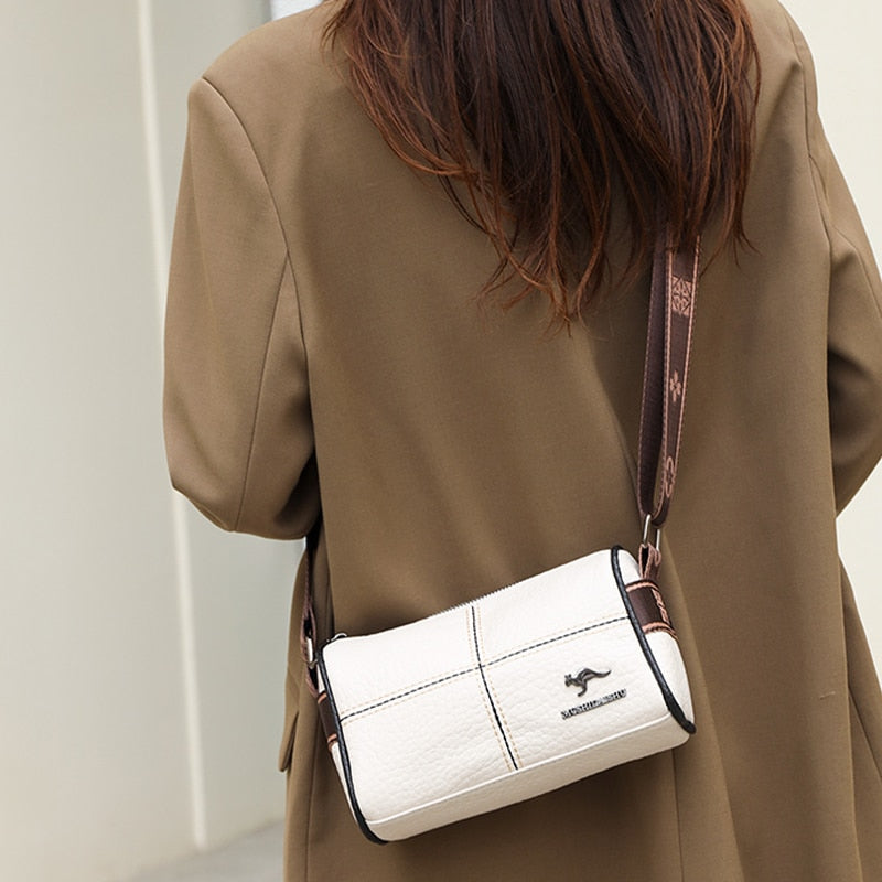 Abigail - Elegant shoulder bag with stone grain pattern-Elly Rose