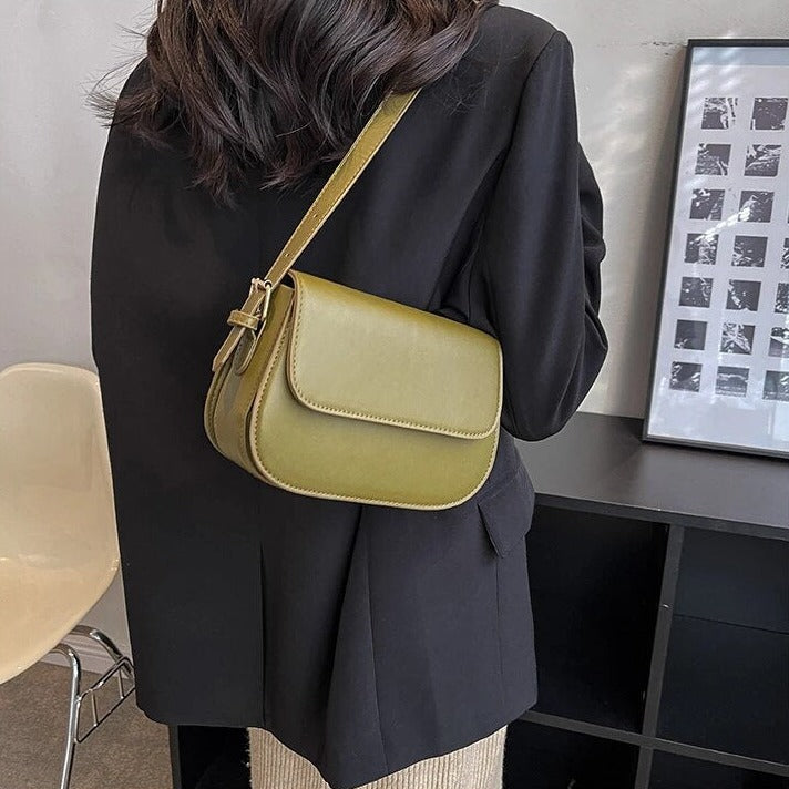 Priscilla - Elegant handmade leather shoulder bag-Elly Rose