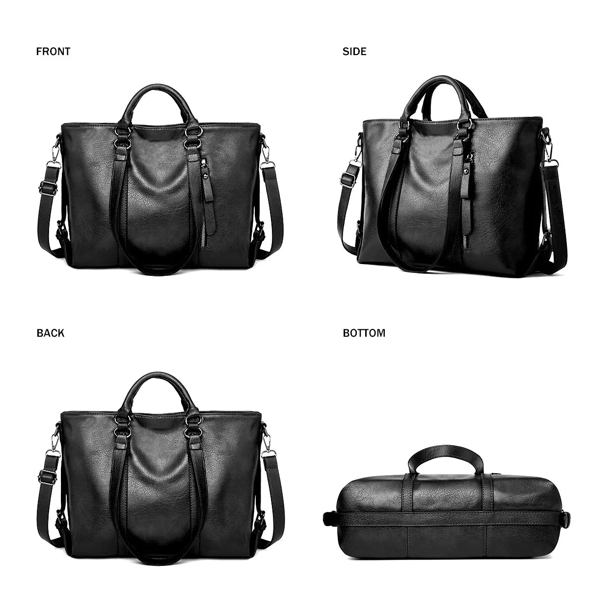 Sign | "Large leather shoulder bag".-Elly Rose