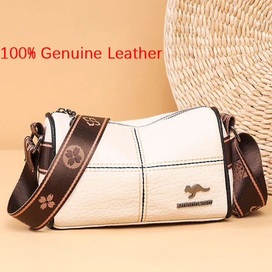 Elegant leather shoulder bag by Amara-Elly Rose