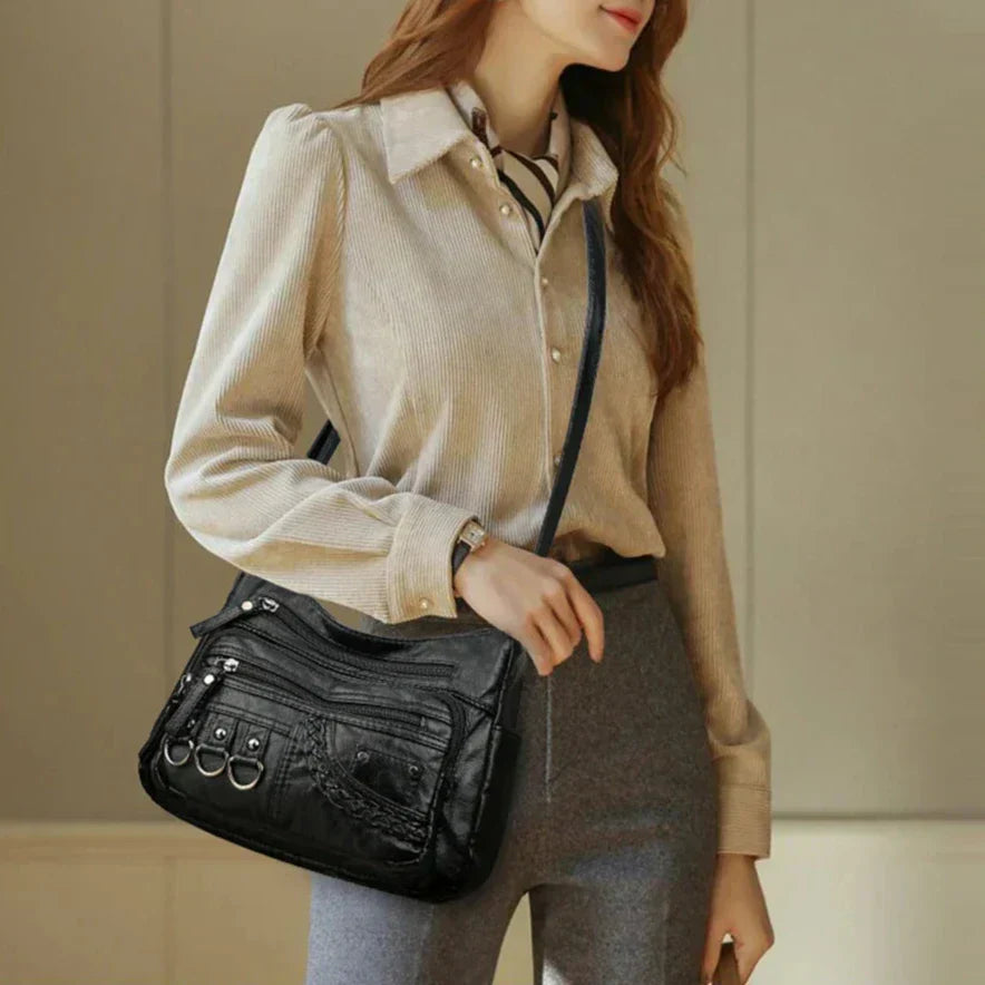 Ayla - Elegant vintage-style vegan leather handbags-Elly Rose