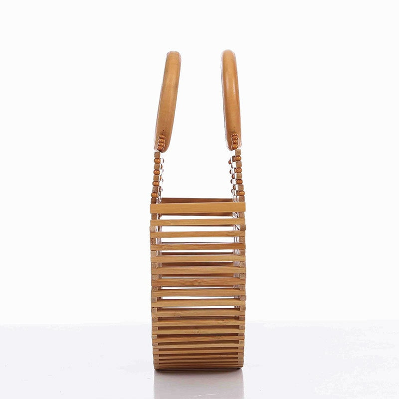 WoodenBag I Bamboo pouch for women-Elly Rose