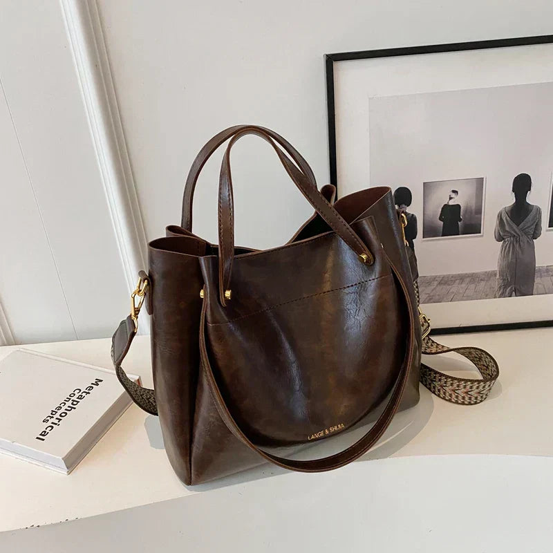 Daria | Elegant leather bag with two handles-Elly Rose