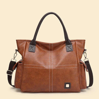 Svala | Large leather tote bag-Elly Rose