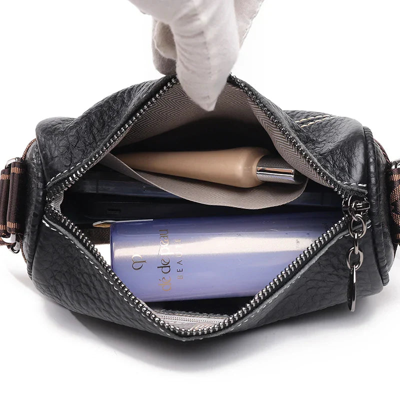 Elegant leather shoulder bag by Amara-Elly Rose