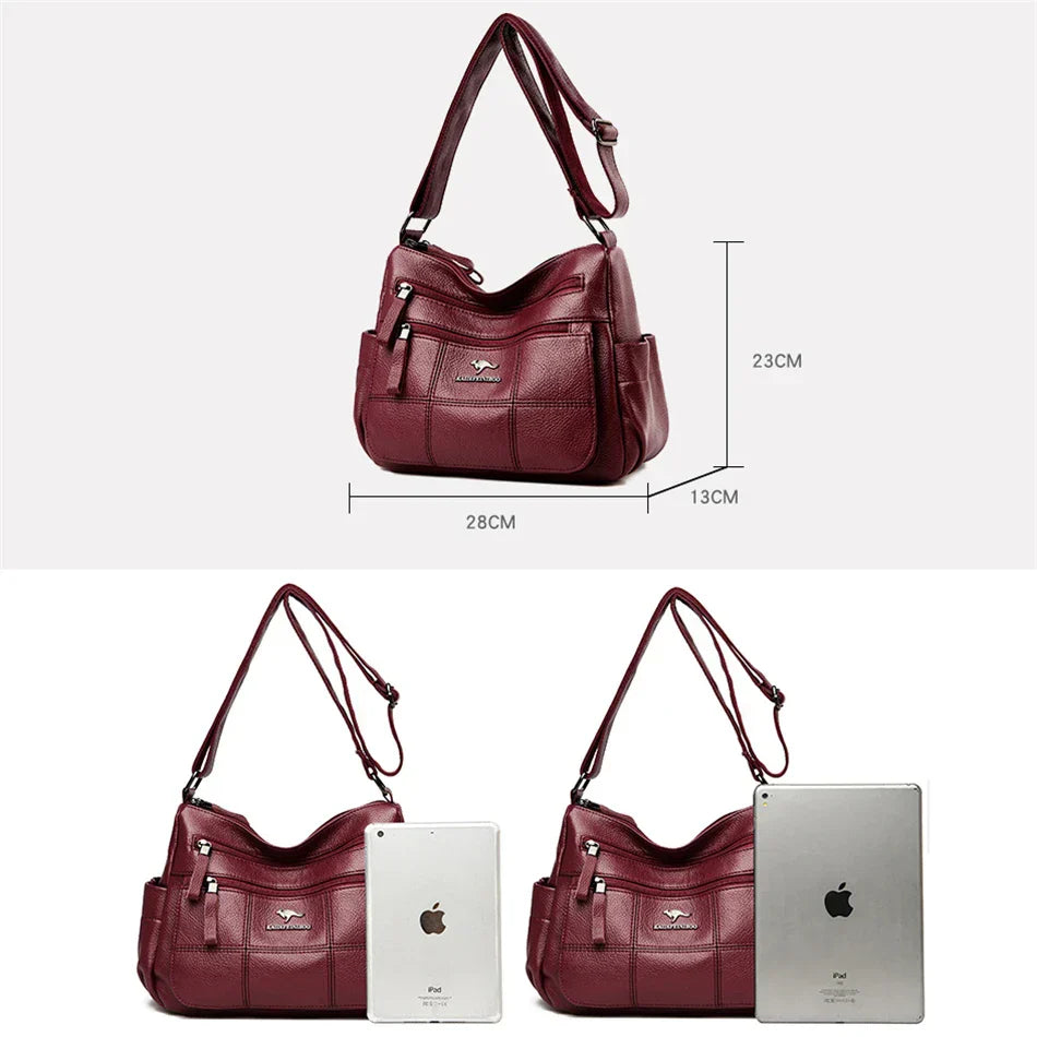 Eleganza leather shoulder bag-Elly Rose