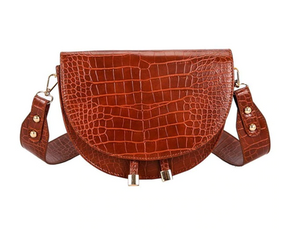 Delilah Crossbody Bag - Sturdy bag with crocodile print-Elly Rose