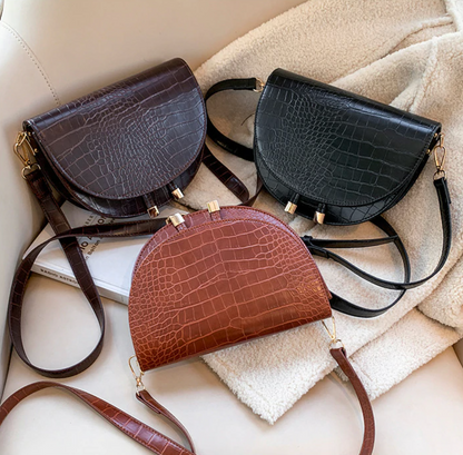 Delilah Crossbody Bag - Sturdy bag with crocodile print-Elly Rose