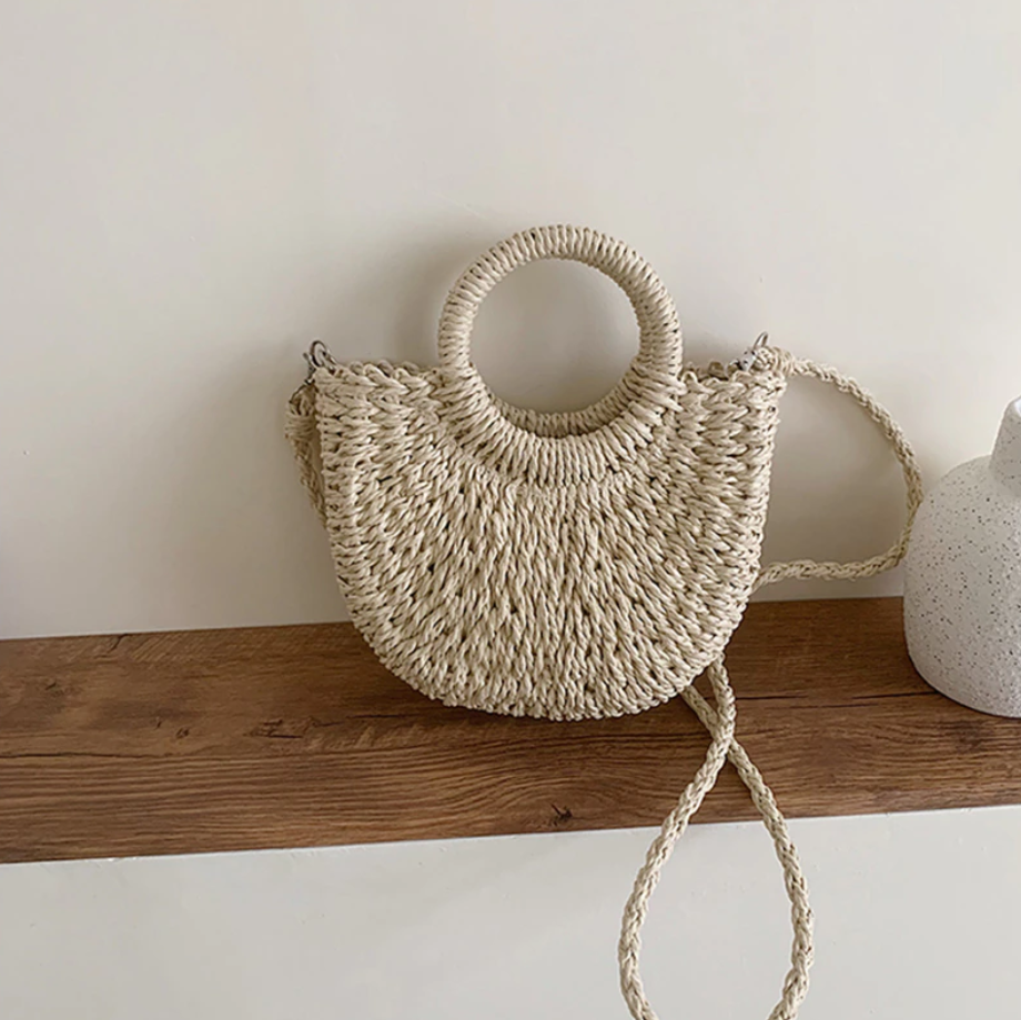 Vardi Dante™ Romy Wicker Shoulder Bag | A stylish summer bag for women-Elly Rose