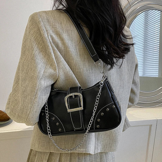 LuxeChic Cool Style Chain Shoulder Bag-Elly Rose