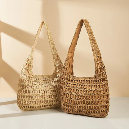 Lumina wicker shoulder bag-Elly Rose
