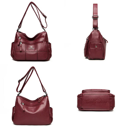 Eleganza leather shoulder bag-Elly Rose