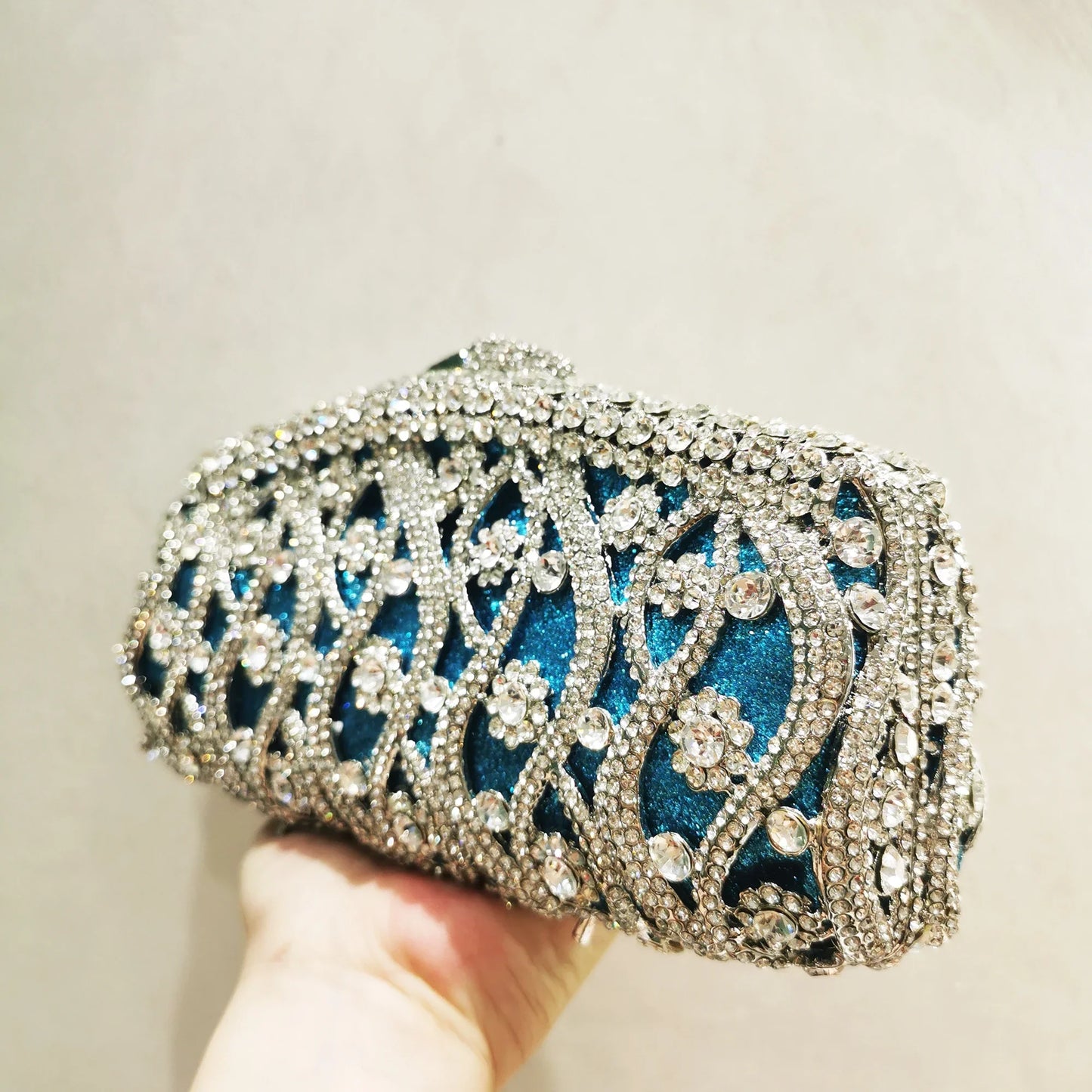 SkyLuxe Light blue clutch bag-Elly Rose