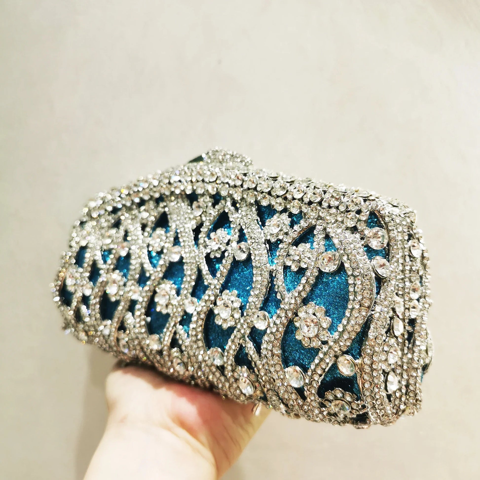SkyLuxe Light blue clutch bag-Elly Rose