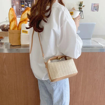 Charm by CocoStyle: straw shoulder bag-Elly Rose