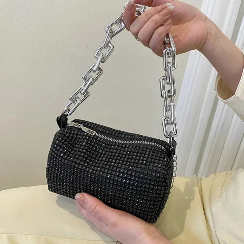 GlamourBliss Strass Glitter Bucket Bag-Elly Rose