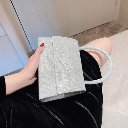 Glow Silver Bright luxury pouch-Elly Rose