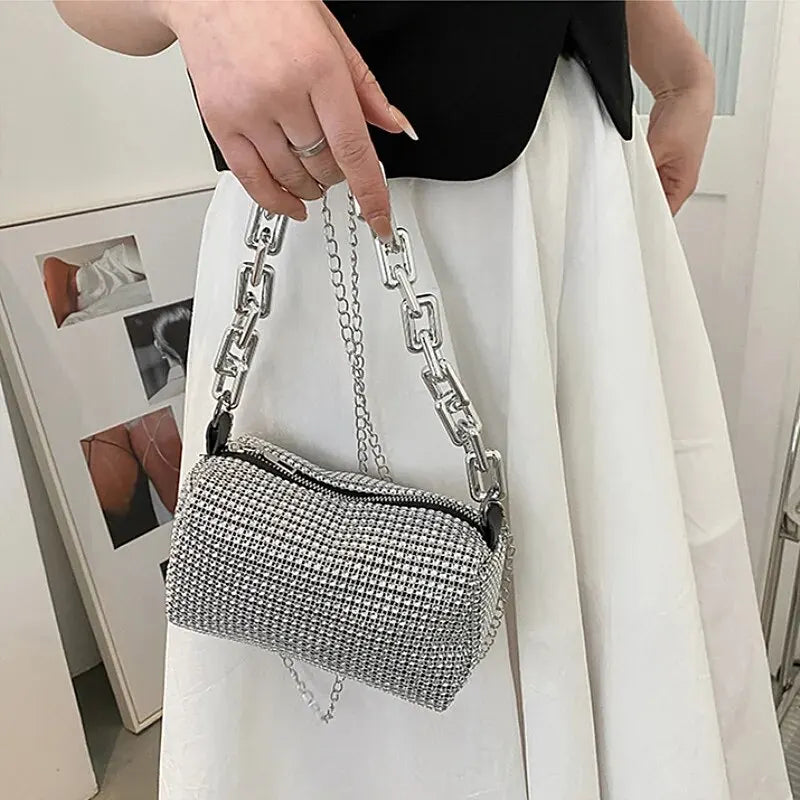 GlamourBliss Strass Glitter Bucket Bag-Elly Rose
