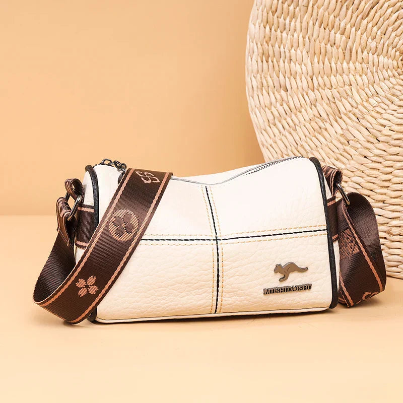 Abigail - Elegant shoulder bag with stone grain pattern-Elly Rose