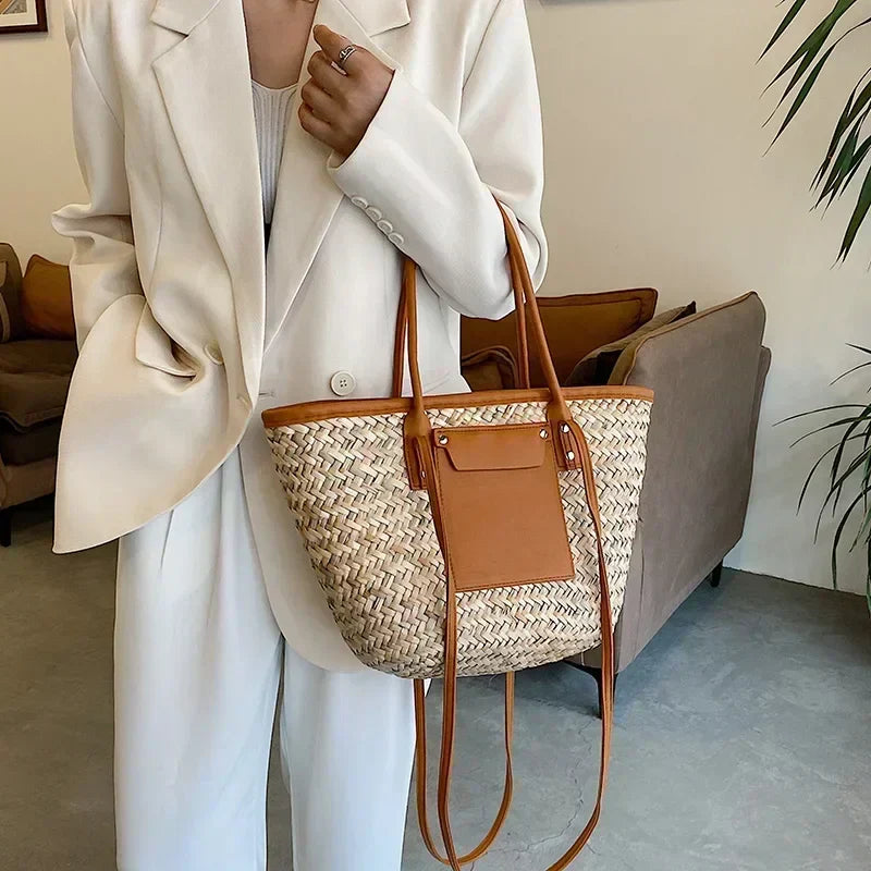 Large handmade beach bag - Magnolia-Elly Rose