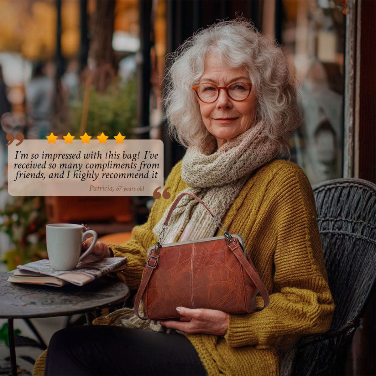 Suus | Vintage Retro Handbag With Kiss Lock