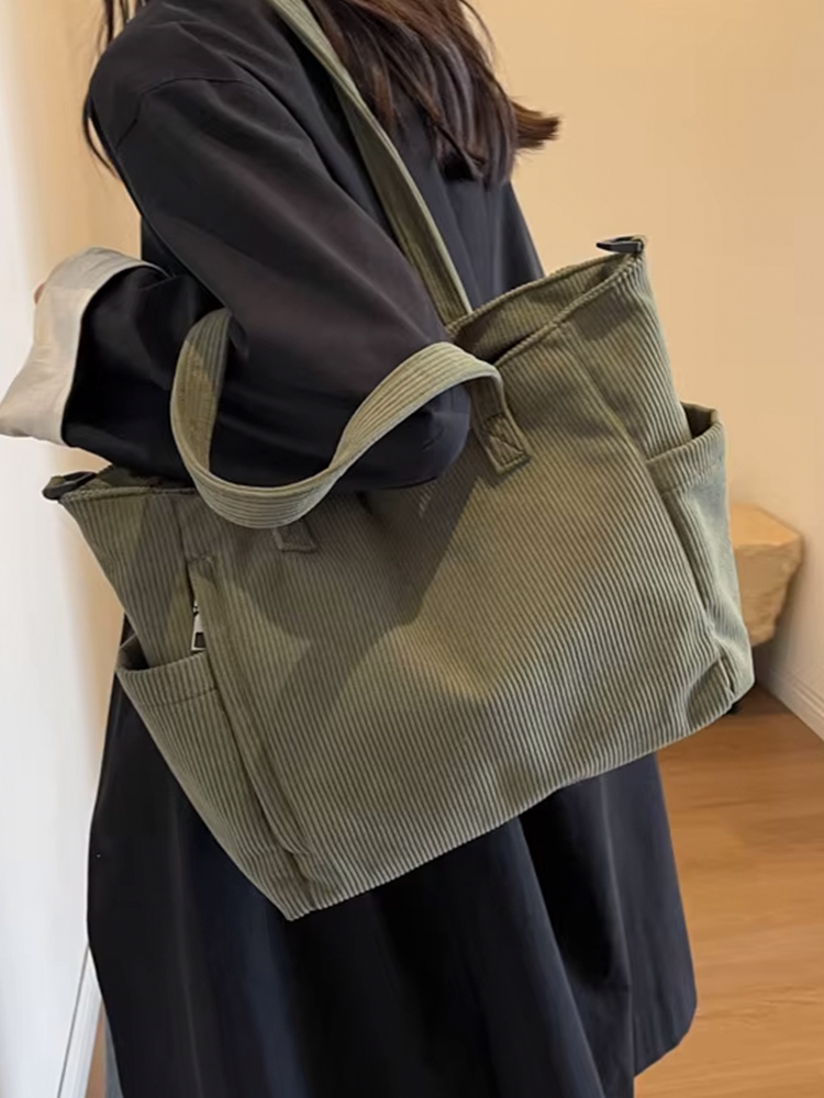 Tessa | Square Corduroy Shoulder Bag-Elly Rose