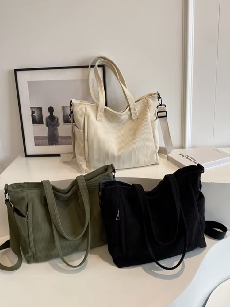 Tessa | Square Corduroy Shoulder Bag-Elly Rose