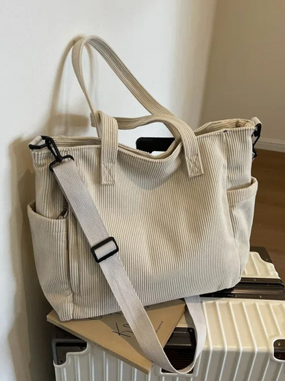 Tessa | Square Corduroy Shoulder Bag-Elly Rose