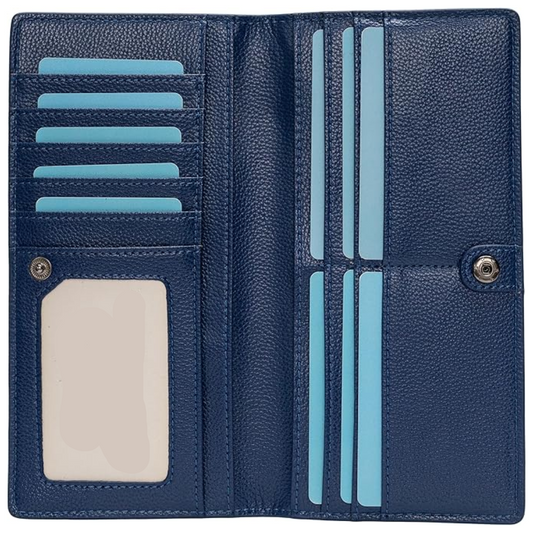 Ultra-thin leather card holder with RFID blocking - Renée-Elly Rose