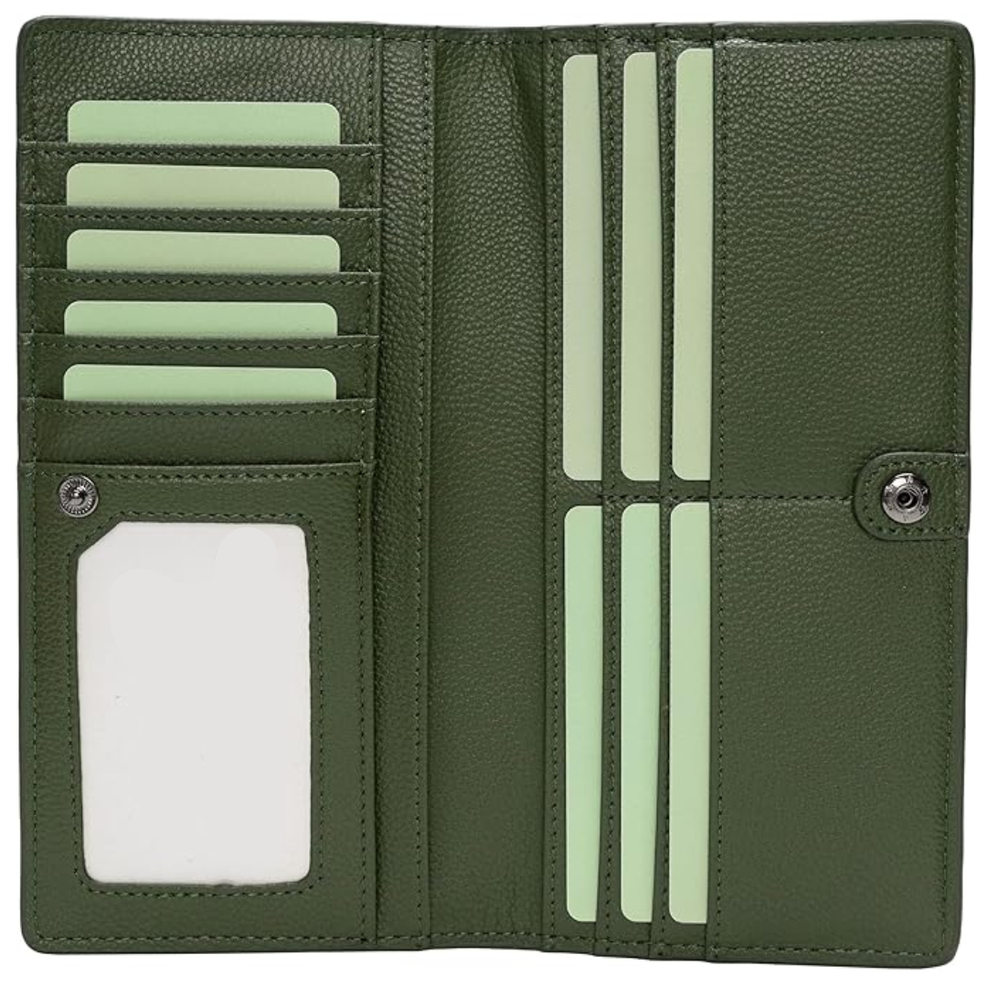Ultra-thin leather card holder with RFID blocking - Renée-Elly Rose