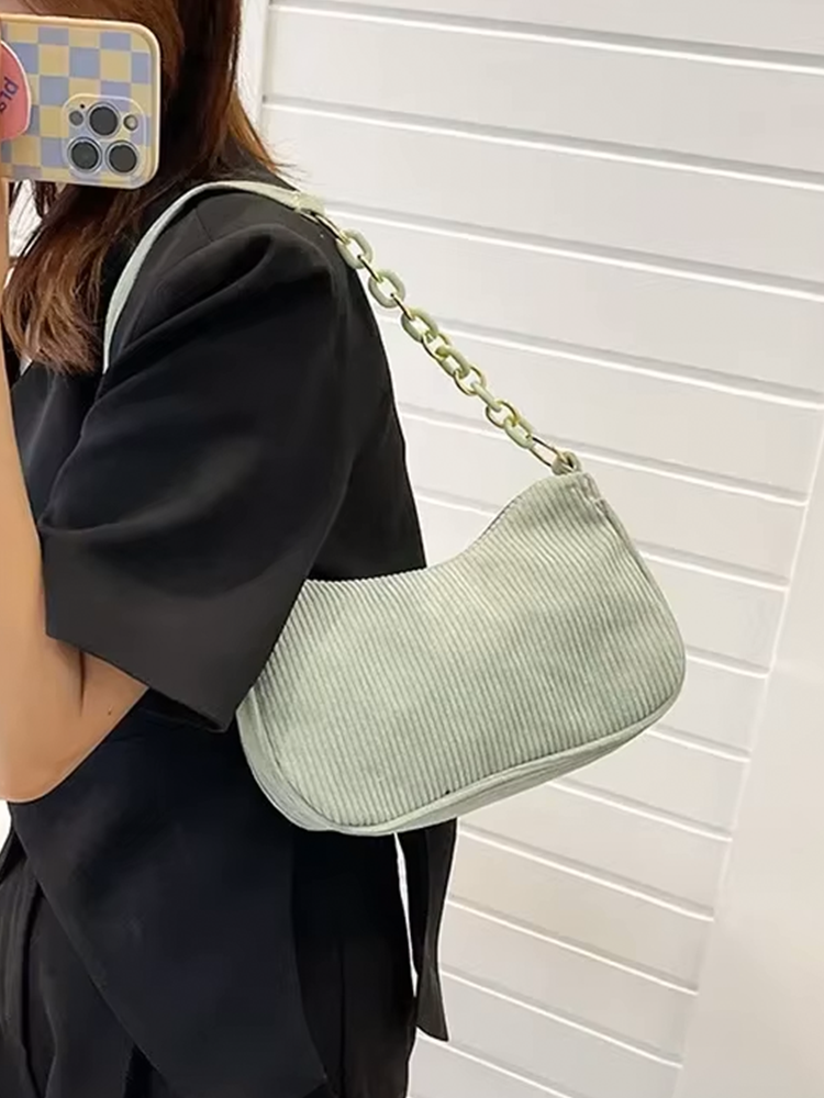 Violet Coduroy Shoulder bag | Handbag | Vintage Clutch Black-Elly Rose