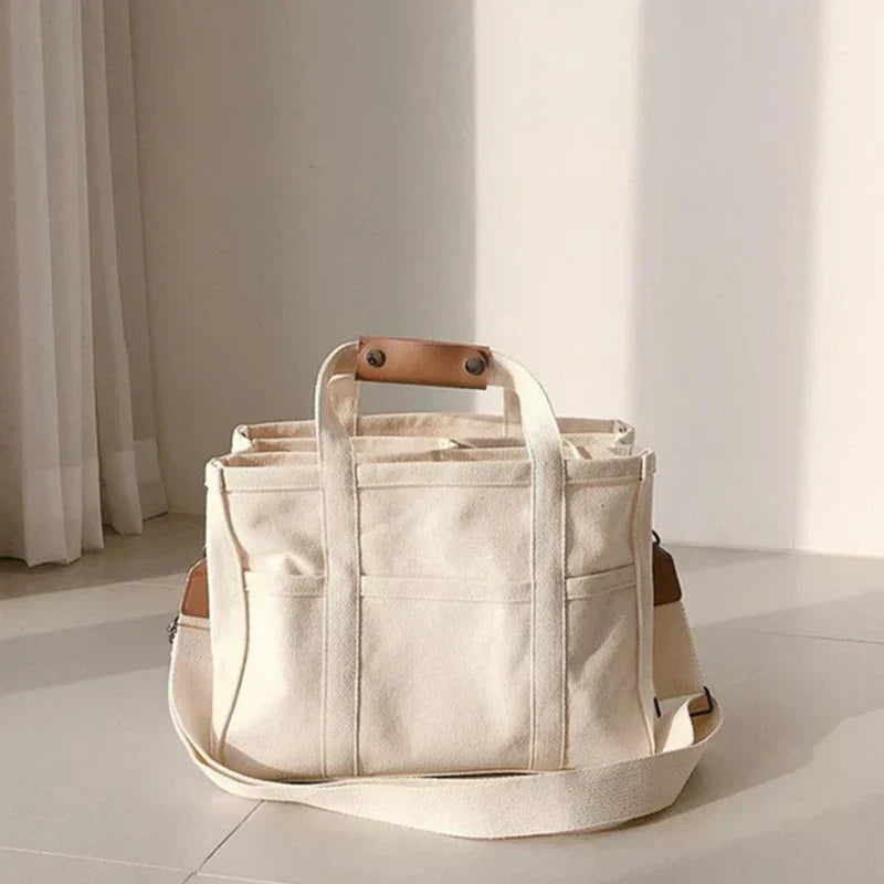 Multi-compartment canvas bag - Nylah-Elly Rose