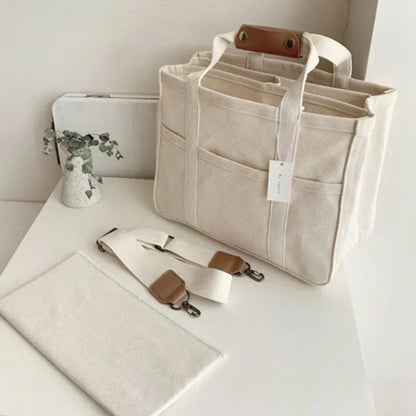 Multi-compartment canvas bag - Nylah-Elly Rose