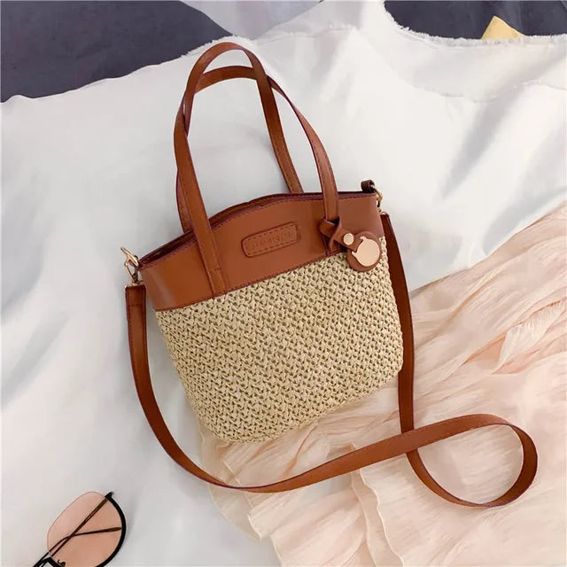 Shoulder bag with woven pattern - Valerie-Elly Rose