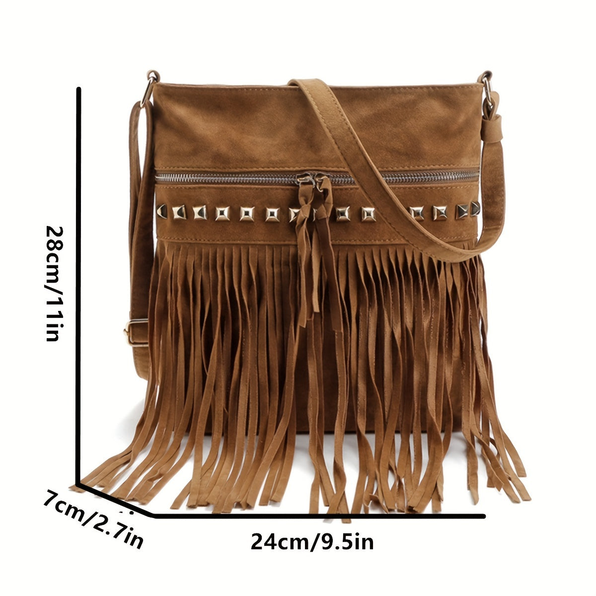Alouette - Vintage shoulder bag with tassels-Elly Rose