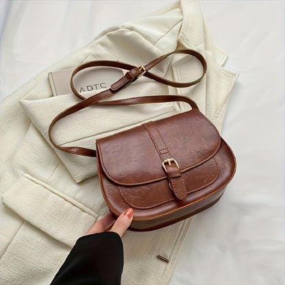 Evelyn Classic Saddle Crossbody Bag-Elly Rose