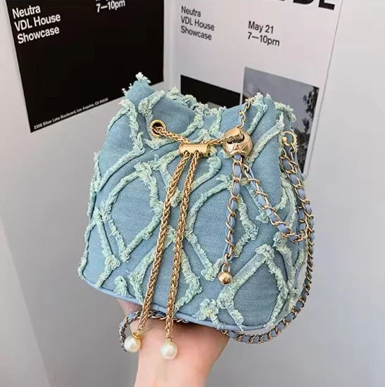 BohoVibe - Trendy retro denim shoulder bag-Elly Rose