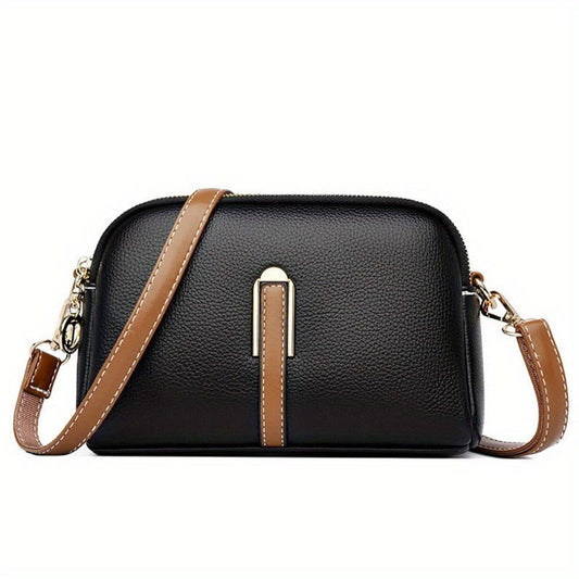 Mila Litchi Embossed Crossbody Bag-Elly Rose