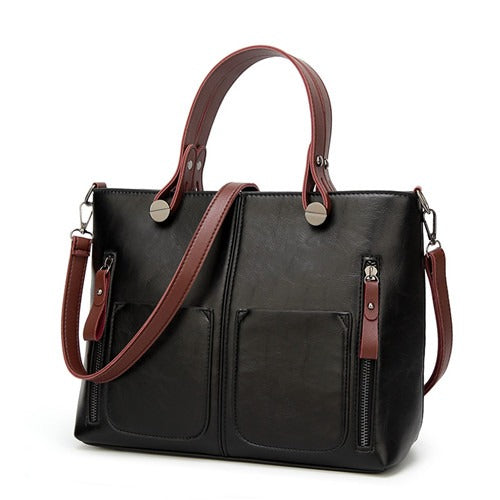 Elly - Vintage leather shoulder bag for ladies-Elly Rose